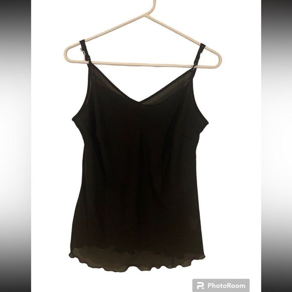 NOTATIONS Large‎ Black Sheer Tank Top - Picture 1 of 3